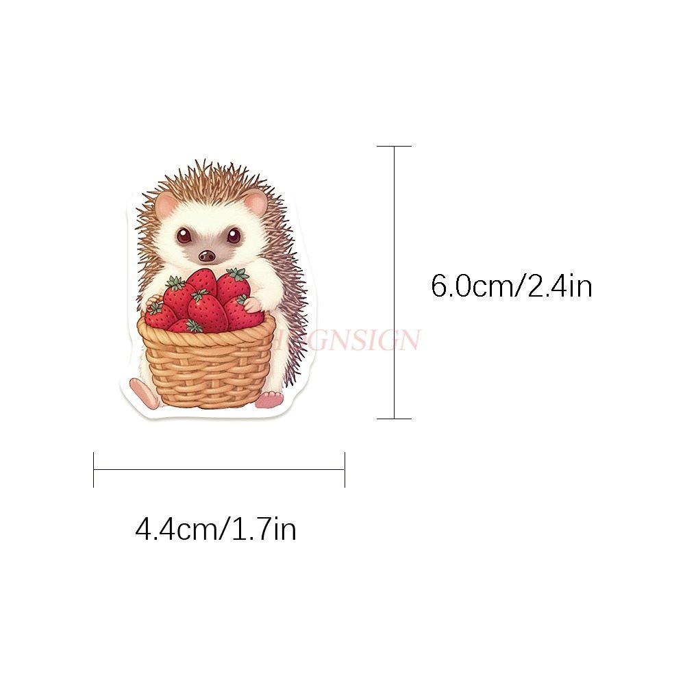 1set Strawberry sticker cartoon cute mobile phone case water cup decoration waterproof sticker