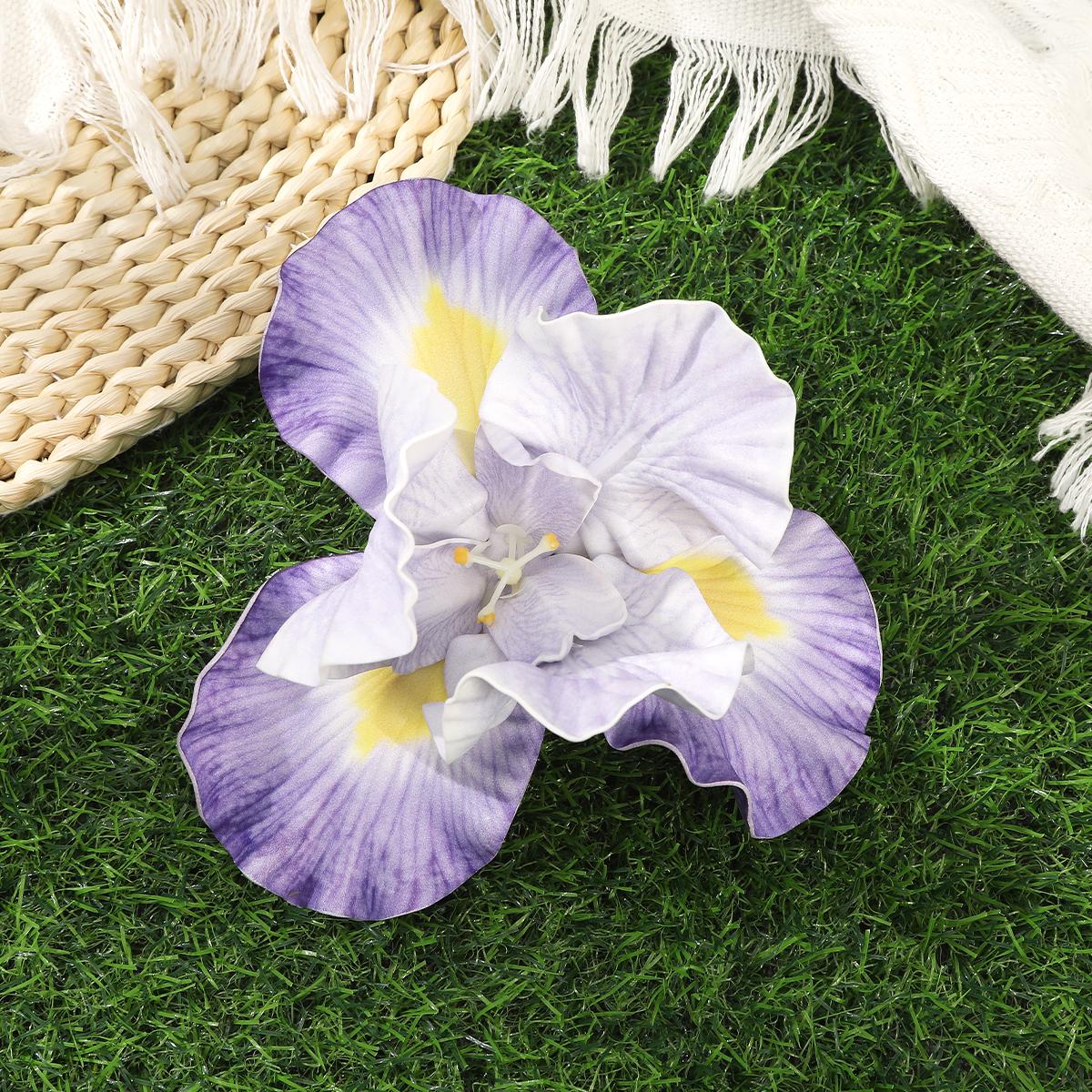 

AWAYTR Искусственная Орхидея Ирис Заколка для Волос Утконос Цветочные Зажимы для Волос Валентин Головной Убор Аксессуары для Волос Девочки Подарок на Фестиваль