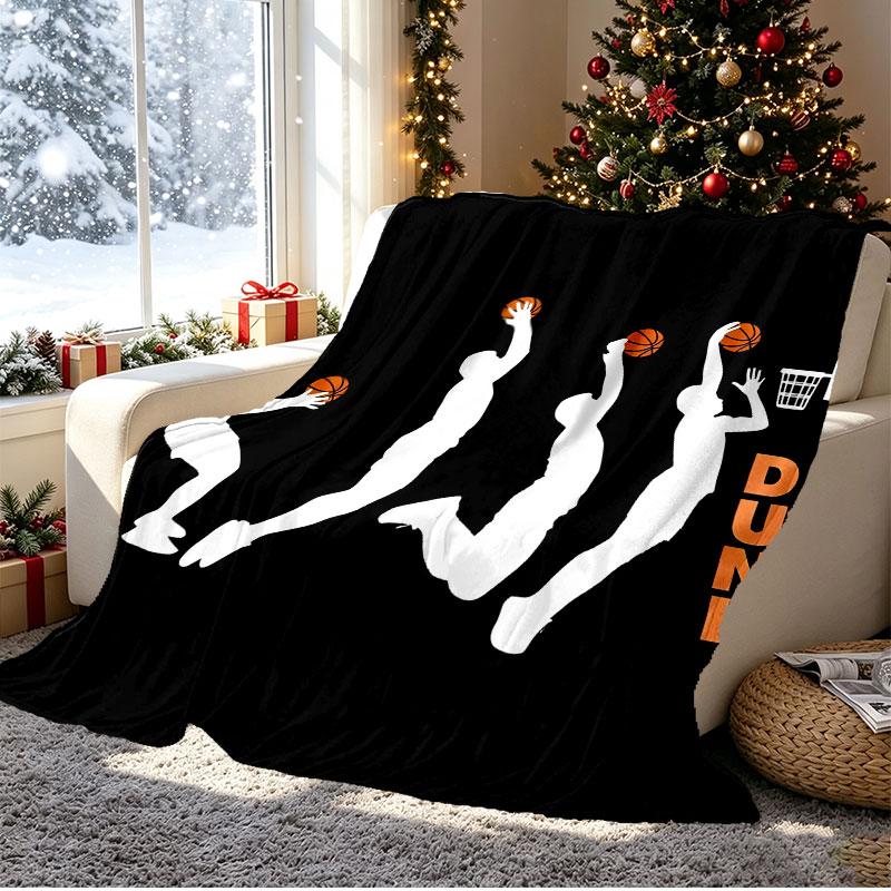 SLAM DUNK Pattern Blanket for Home Decoration, Bed, Sofa, Car Travel, Camping, Suitable for All Seasons, Birthday Christmas Gift