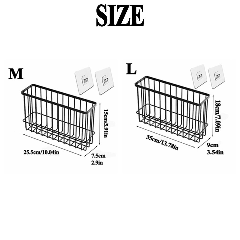 Household Bathroom Storage Basket Iron Wire Cling Film Storage Rack  Food Storage