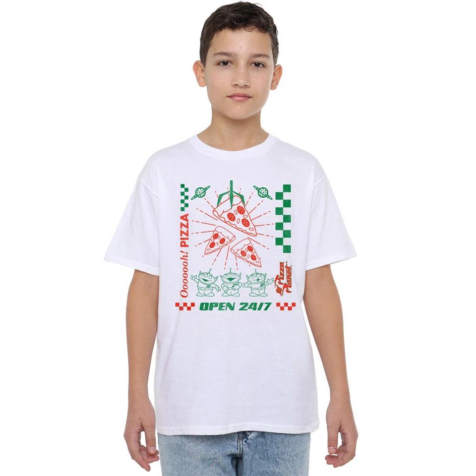 Toy Story Pizza Planet Aliens Boys T-Shirt 7-13 Years, White 2XL