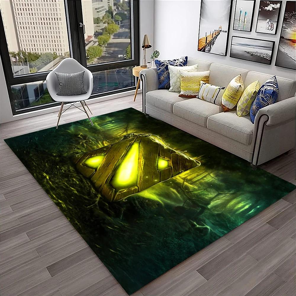 3D Klassiker Spiel Dota2 Gamer HD Teppich für Zuhause Wohnzimmer Schlafzimmer Sofa Fußmatte Dekor, Kinder Spielbereich Teppich Rutschfeste Bodenmatte