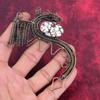 Wild Horse Magnesite Pendant Copper Wire Wrapped Dragon Pendant Handmade Gemstone Pendant Copper Wire Jewelry Gifts for Him Antique Pendants