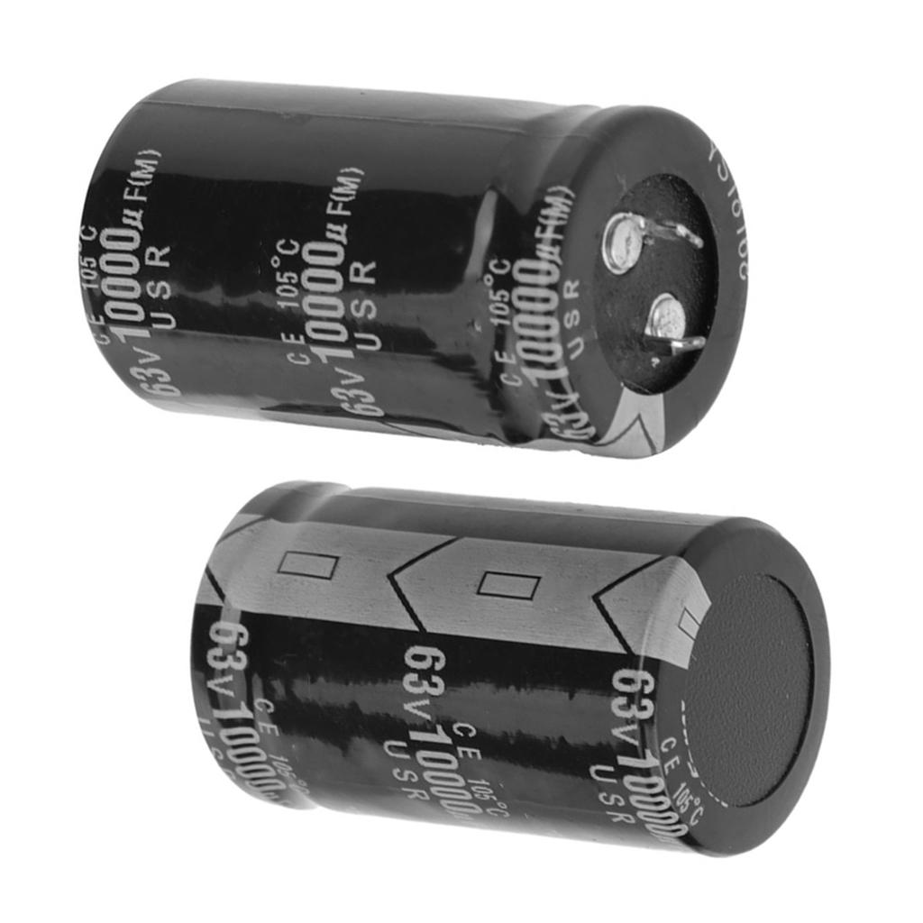 Electrolytic Capacitor, 4 Pieces 30*50mm Electrolytic Capacitor 10000uF 63V Electronic Component for Amplifier