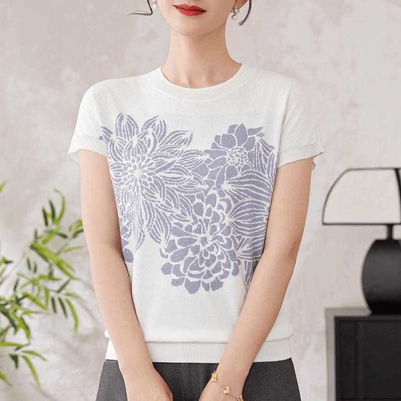 Yuzhaolin Women s Embroidered Knit Top 120
