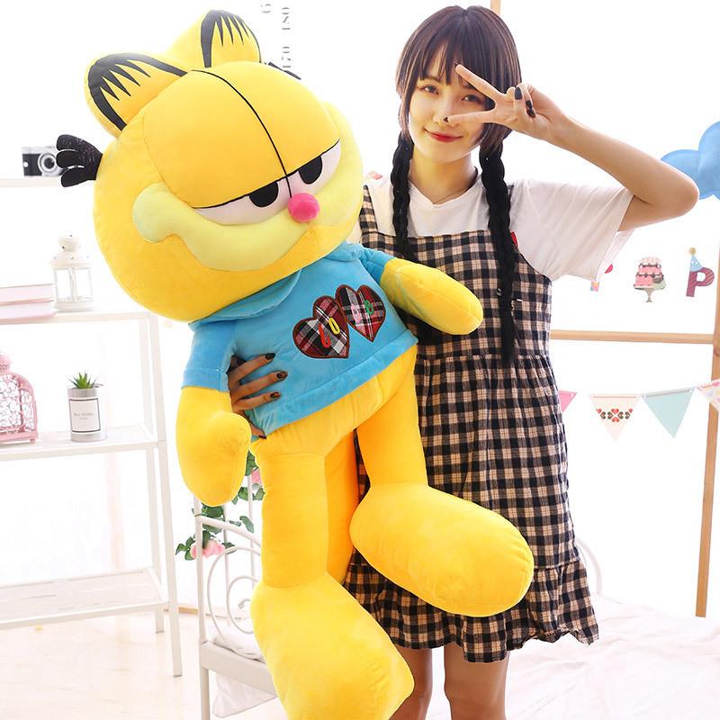 Adorable Peluche de Garfield con Forma de Corazón Almohada de Peluche Suave para Regalo de Novia