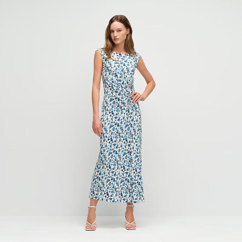 

OVVOVV Женское романтичное длинное платье с французским цветочным принтом S