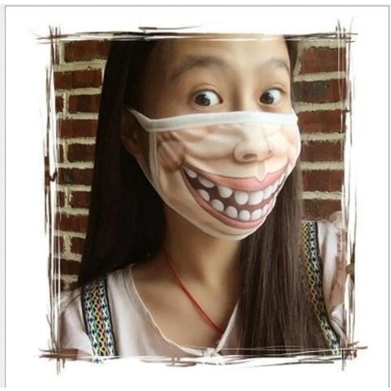 Unisex Lustige 3D-gedruckte Hunde-Katzen-Welpen-Masken Niedliche Persönlichkeits-Paar-Winter-Gesichtsmasken Baumwolle Anti-Staub Warme Mundmasken