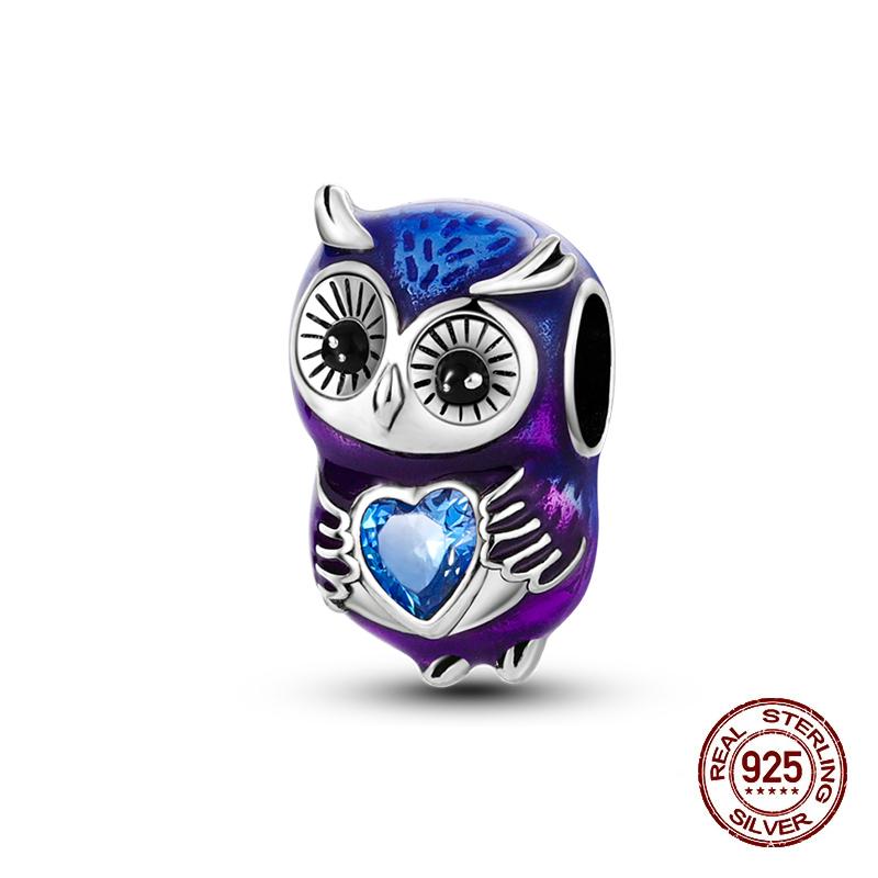 Charms Kupferrosa Katze Eule Tier Herz Zirkonia Charm Perlen Passen Original Armbänder Feiner DIY Schmuck