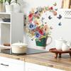 Bunte Blumen- und Schmetterlingstanz-Aufkleber für Restaurant, Küche, Heimdekoration und Verschönerung von Wänden