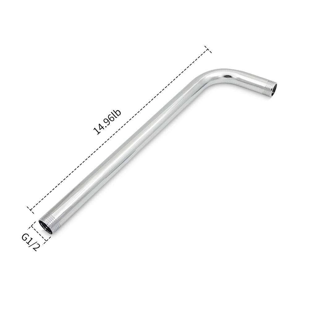 Buy LShaped Shower Arm Extension With Flange 16 Inch Length Stainless