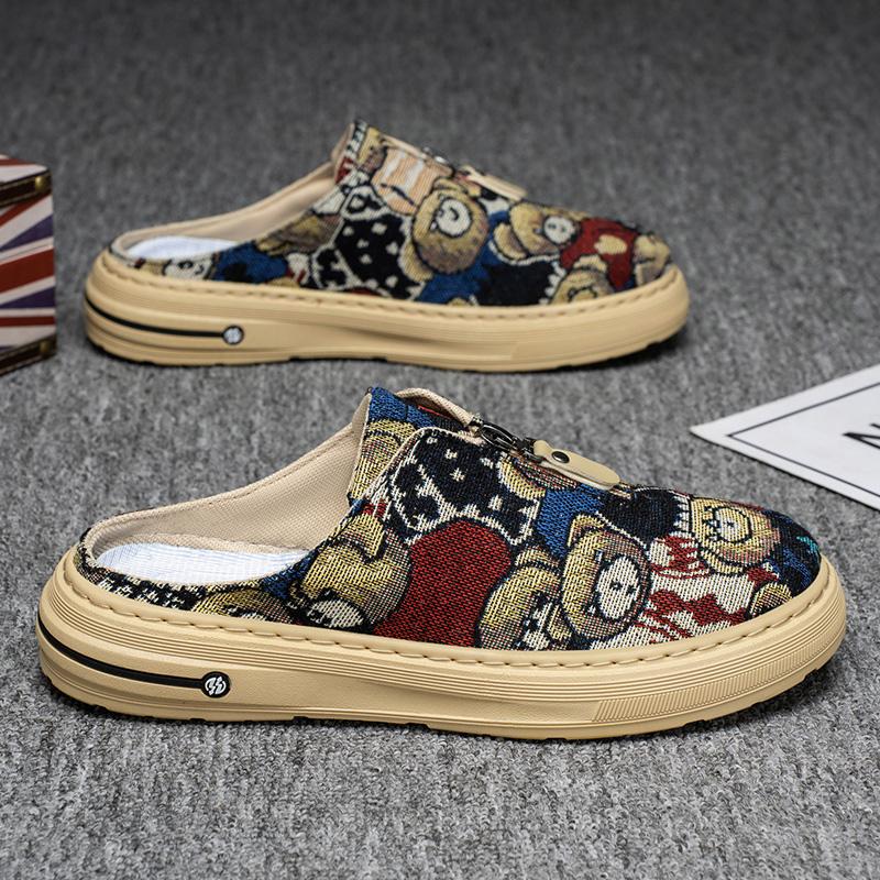 Fashion CYYTL Mens Summer Slippers Casual Outdoor Shoes Breathable Sneakers Walking Hiking Luxury Designer Fashion Loafers House Slides