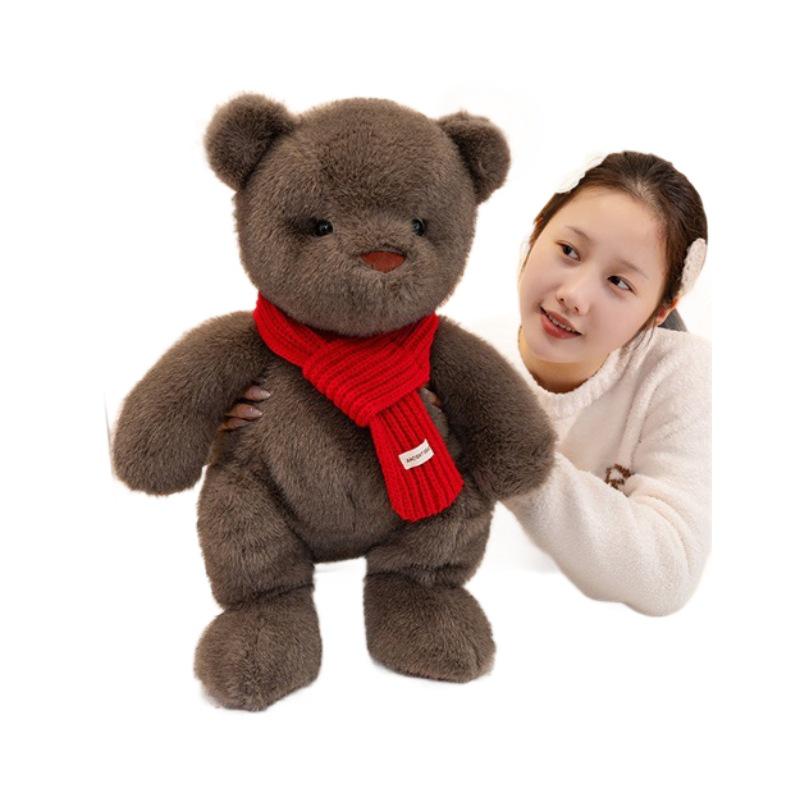 Plush Scarf Teddy Bear - Sleep Companion Doll & Children's Birthday Gift
