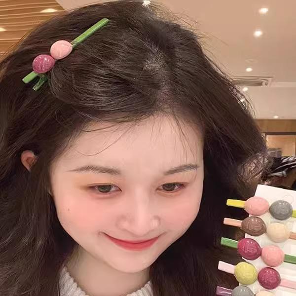 Korean Candy Color Bangs Hair Clip - Women's Side & Forehead Duckbill Headwear