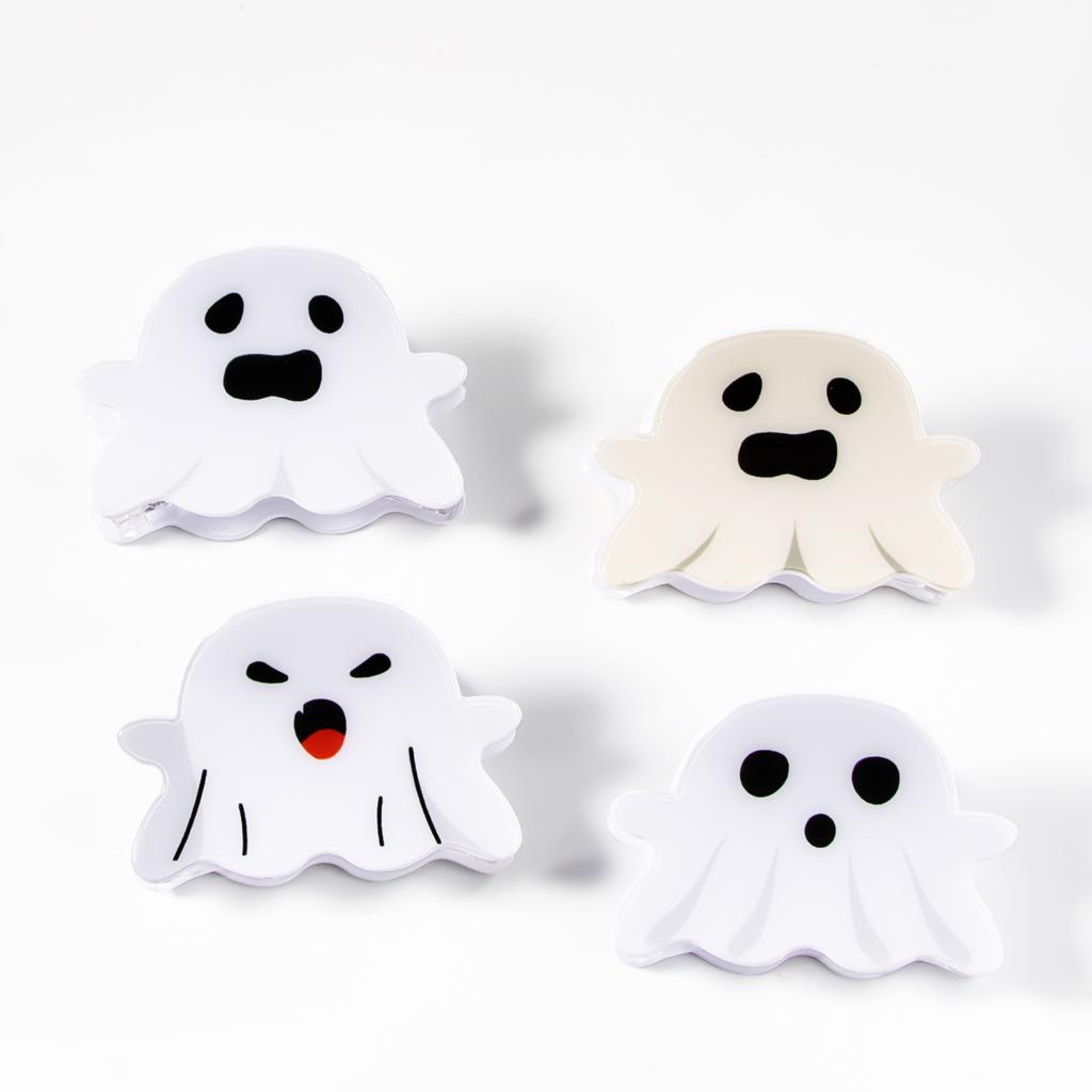 3PCs Halloween Ghost Hair Claws Acrylic Cartoon Hair Clips Crab For Women Girl Gift Hair Accessories Festival Headwear