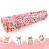 Foldable Long/Square Cat Tunnel Toy Summer Fruit Print Interactive Cat Tunnel with Rolling Ball Fun Pet Playground Cubes