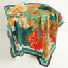 New Peony Flower Silk Scarf Sunscreen Shawl Elegant Temperament Scarf Simulation Silk 71cm Square Scarf Professional Scarf Women