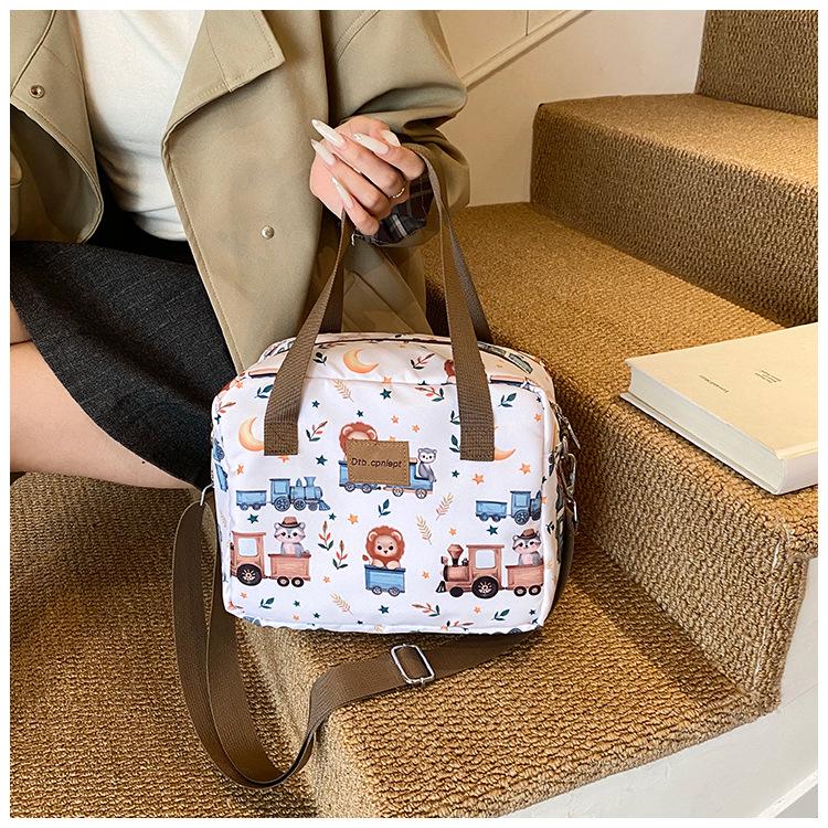 Mama & Baby Niedliche Cartoon Ausflug Handtasche - 2025 Neu Einzelne Schulter Crossbody & Lunchtasche