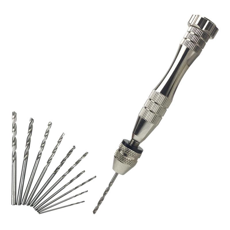 Precision Hand-Twisted Drill for Gundam Models and Hand-Painted Figures - DIY Alloy Hand Drill for Manual Drilling and Diamond Hole Punching.