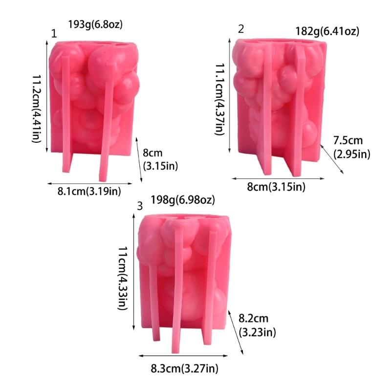 Stampo in silicone a forma di orso Stampo per candele in cera fatto a mano Stampi in resina epossidica resistente Stampi per colata di aromi/aromaterapia
