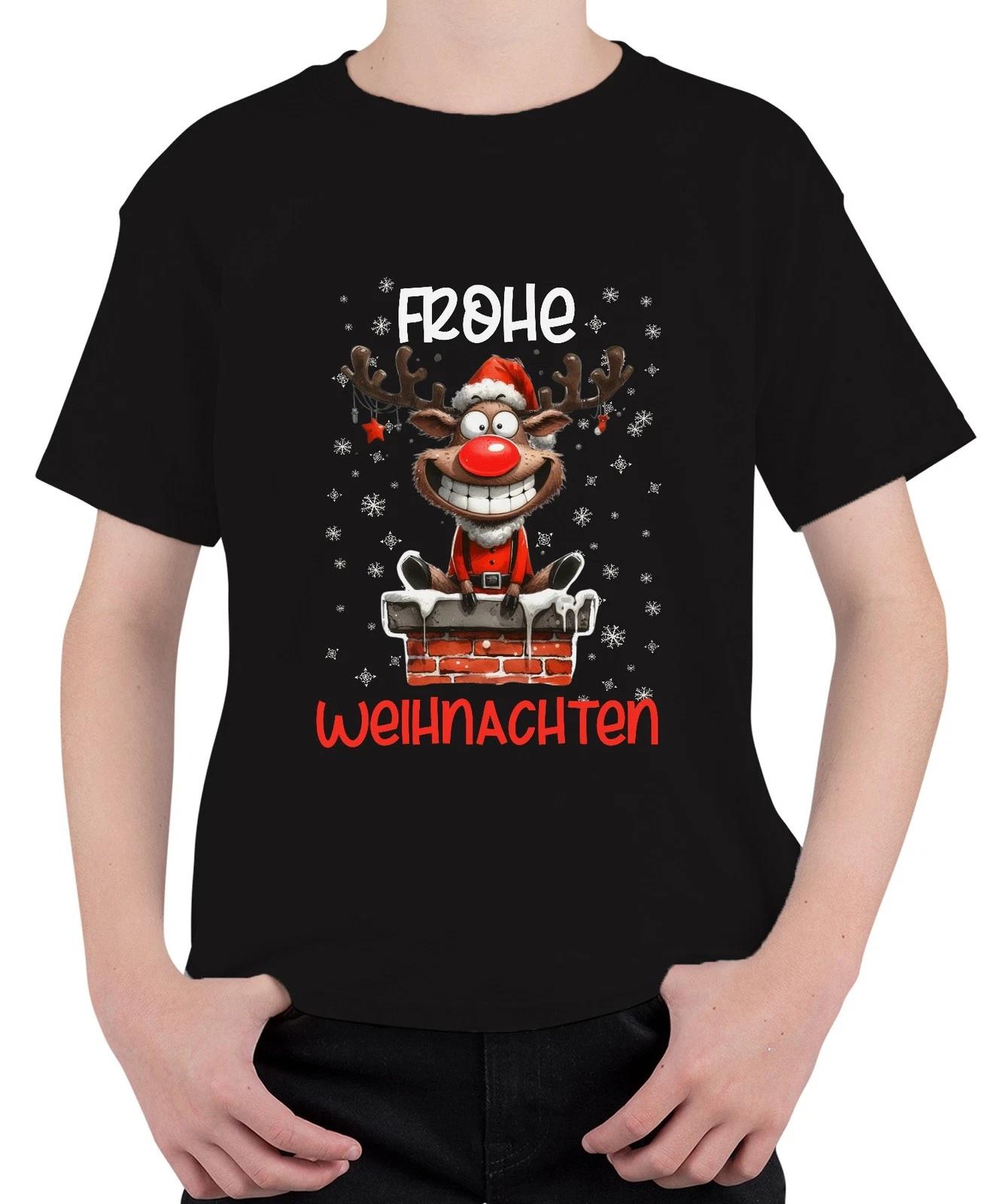 Frohe Weihnachten lustiger Elch Reh Rentier - Weihnachten Xmas Christmas Unisex M