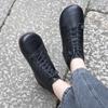 Johnature Handmade Genuine Leather Flat Ankle Boots Casual Soft Cowhide Soft Soled Women's Shoes