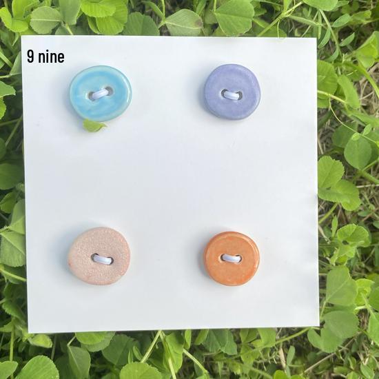 Rainbow Ceramic Button Fasteners for DIY Knitting & Doll Clothes (12/15mm)