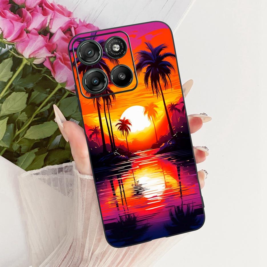 For Motorola Moto G15 Power Case Moto G17 Cute Love Heart Painted Cover Soft Silicone Case For Motorola G17 Power MotoG15 Fundas