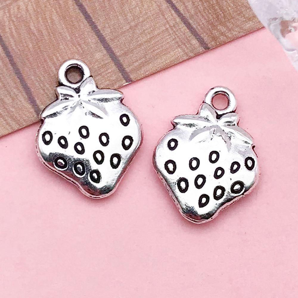 Strawberry Fruit DIY Korean Jewelry: Cute 3D Mini Pendant for Bracelets