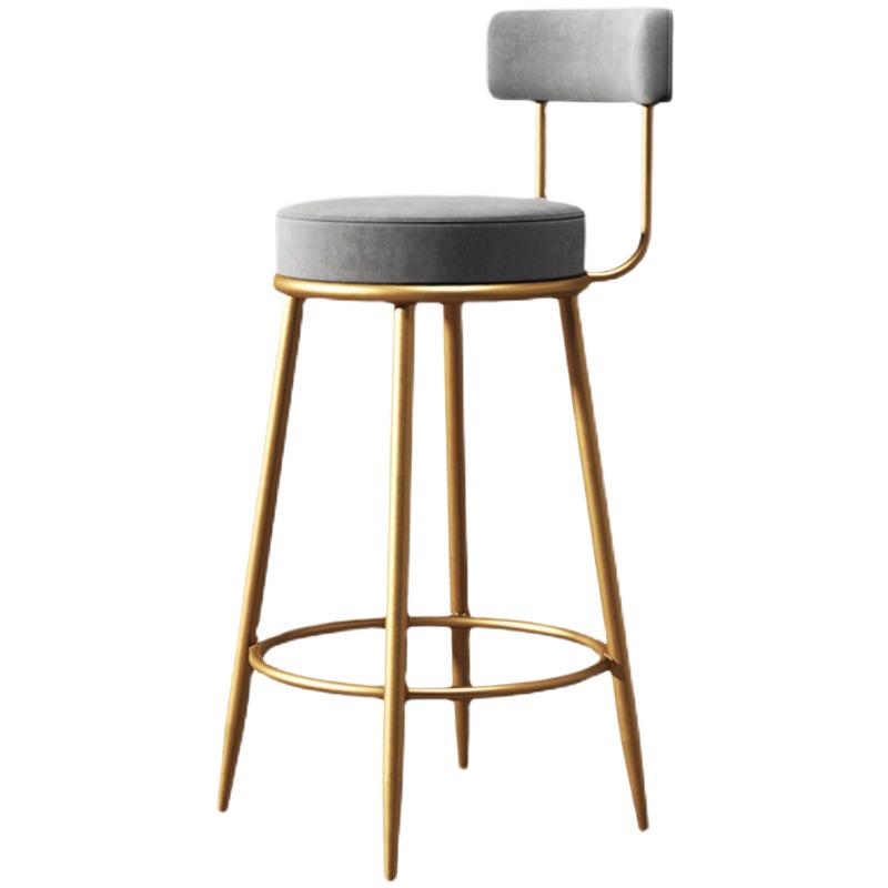 Nordic Luxury Modern Bar Stool - Contemporary High Chair for Home or Reception Desk