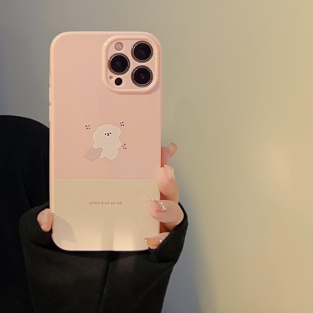 

Simple Cartoon 14pro Max Mobile Phone Case 12 Apple IPhone 15 Honey Pink 11 Cute Suitable for 16pro Soft 16promax
