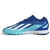 X Crazyfast.3 TF Turf PU Synthetic Leather Abrasion Resistant Soccer Shoes Women's Blue ID9338
