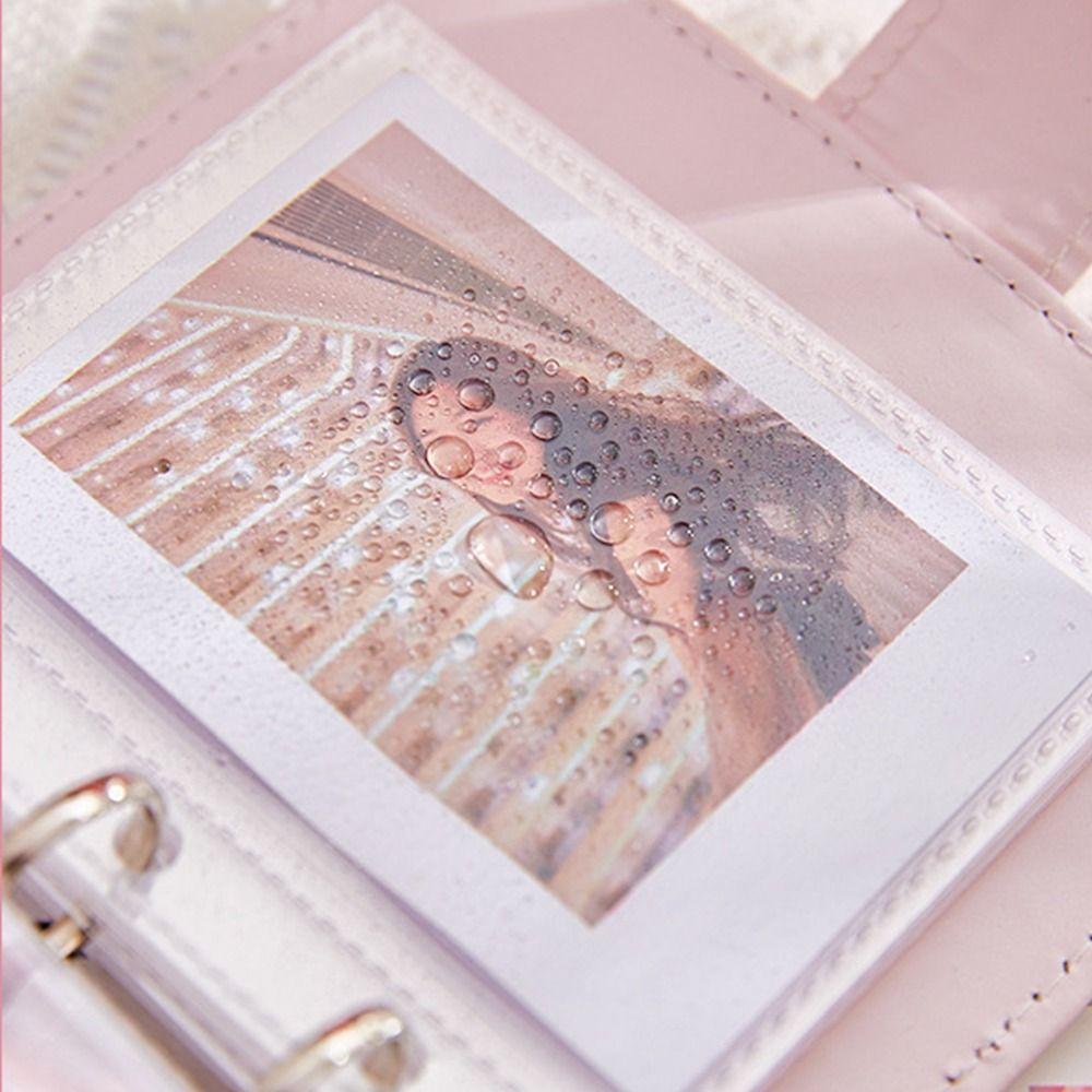 Vintage Card Storage Booklet Retro Picture Album Mini 3-Ring Photo Album Holds  Packaging Supplies