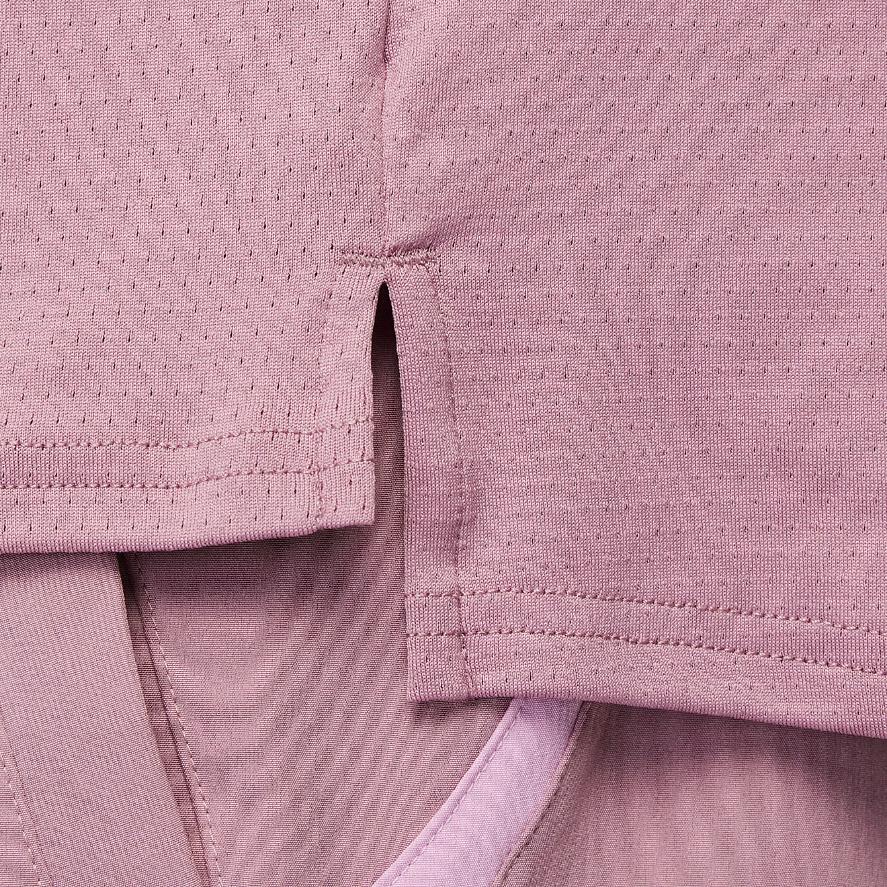 Nike Court Advantage Dri-Fit Comfortable Breathable Stretch Short Sleeve Tennis Shirt Men Tops Dusty-Pink Royal-Pulse White FD5320-523