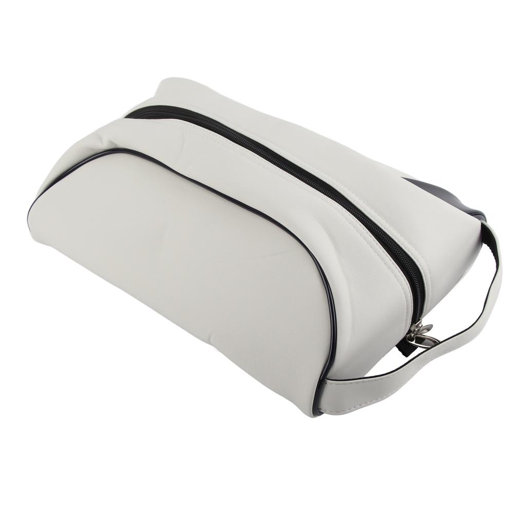 PU-läder Golfskoväska Hemma Resa Dammtät Förvaringsväska Tillbehörsväska Vit