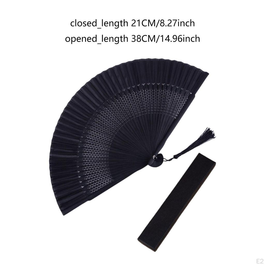 Chinese Folding Fan Bamboo Decor Novelty Folded Chinoiserie Handheld for Party Kung Fu