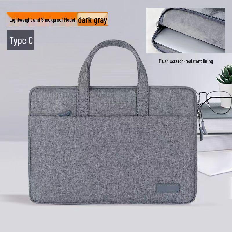 

15.6 Water-Resistant Shockproof Laptop Bag, Portable & Lightweight Business Briefcase for Men & Women 40x30 cm (fits 15-16 inches)