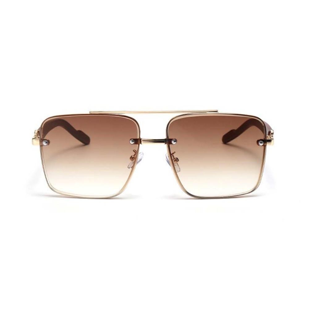 Lightweight Double-bar Sunnies Zinc Zinc Alloy Anti-UV Plain Glasses Unisex Polarized Sunglasses  Outdoor