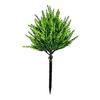 Fake Plants Outdoor Artificial Shrubs Plastic Greenery Leaves Bushes with Ground Stake for Patio Lawn Home Garden Office Decor