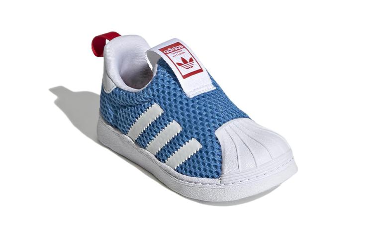 Adidas Originals SUPERSTAR 360 Abrasion Resistant Low top Toddler Shoes Blue Infant And Toddler GY9143