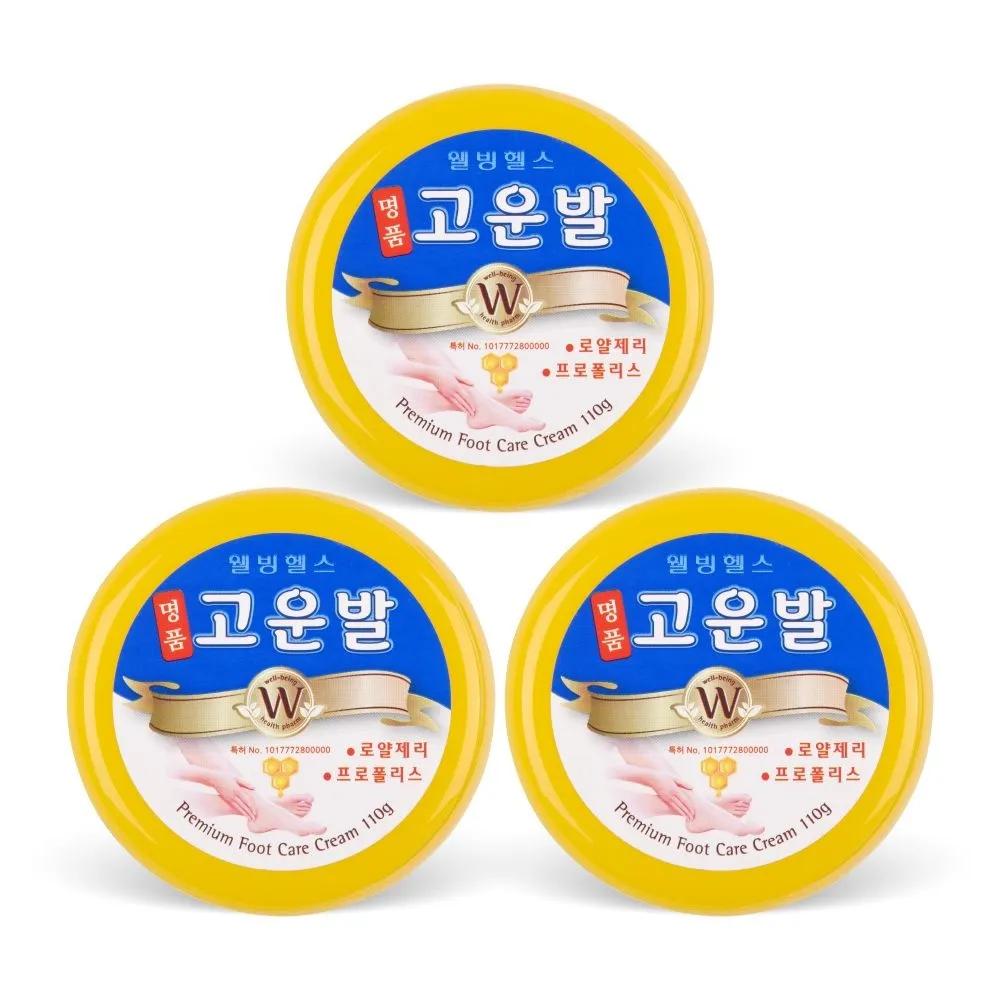 [No. 1 Foot Cream / Winter Foot Exfoliation Care] WELLBING HEALTH Premium Fine Foot 110g 3 Pieces