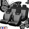 General Car Seat Cover Set   ButterflyPattern Embroidery Car Seat Cover Full Set Interior Accessories Auto Seat Cover