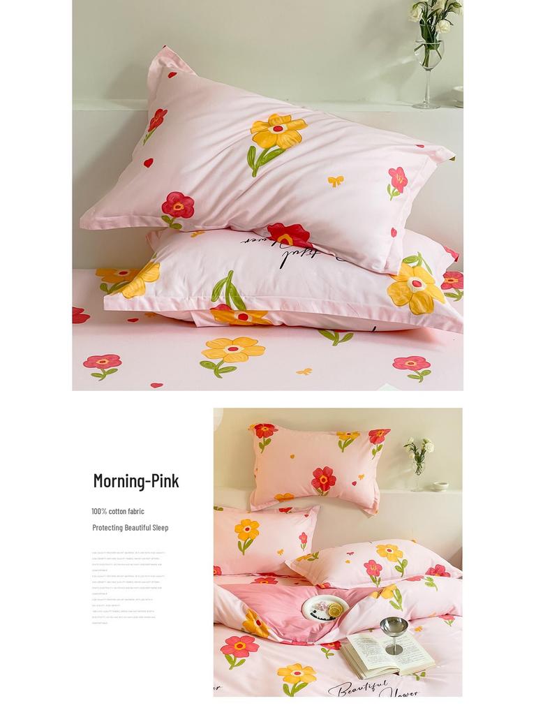 2025 New Style Pure Cotton Pillowcase Set: Simple Twill 48x74 Household Cover (Set of 2)