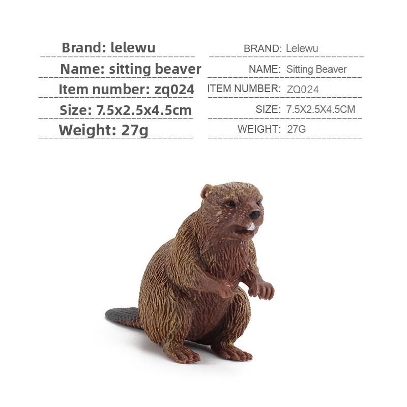 Animal Beaver Fox Deer Model Set With Pvc Material For Educational Display And Collectors