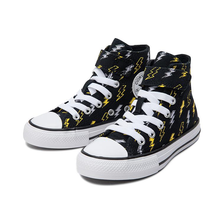 Converse Chuck Taylor All Star EasyOn High PS Electric Bolt Dětské tenisky Černá Zlatavě hnědá Město duchů A08373C