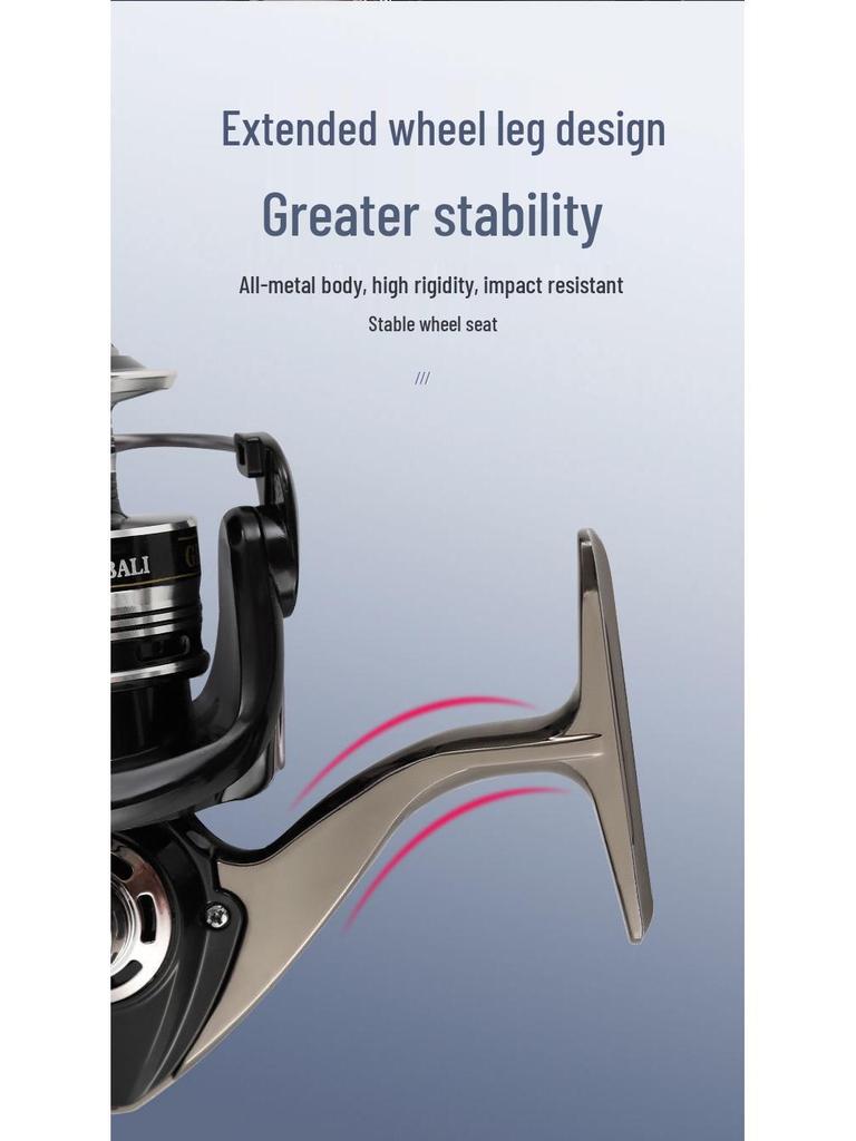 All-Metal Saltwater Fishing Reel - 20-Bearing, Stainless Steel, Long Cast Spinning Reel for Sea Fishing