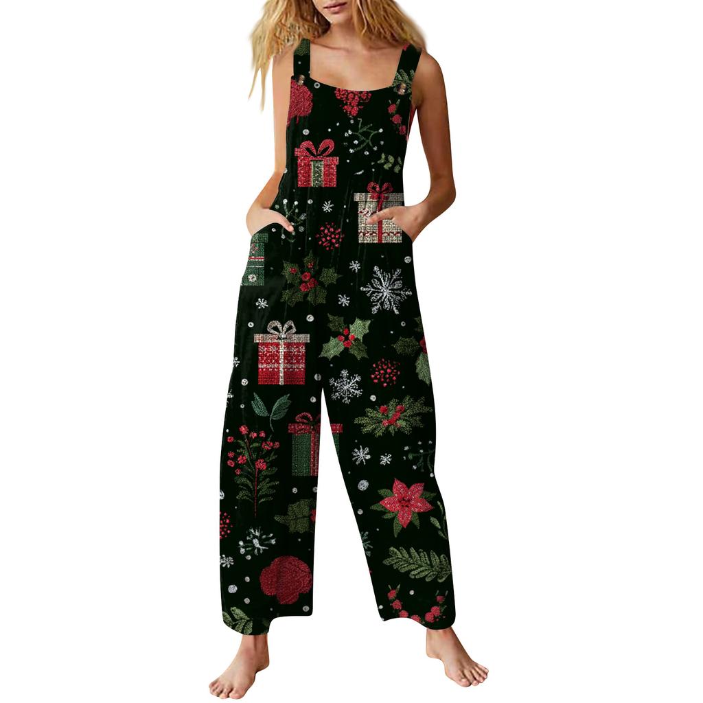 Women's Jumpsuit Printed Casual Loose Jumpsuit
