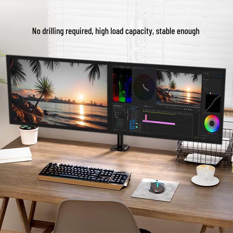 OLOEY Monitor Arm Stand with Clamp & Grommet Mount