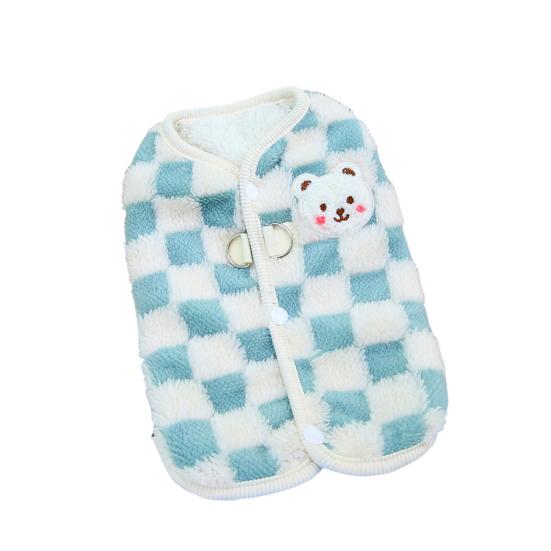 

Winter Dog Coat Fleece Warm Puppy Vest Cold Weather Pet Jacket Costume Snow Clothing Outfit for Small Dogs Outdoor Adventures L синий