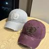 Korean-style Vintage Street Letter Patch Baseball Cap for Men and Women, Distressed and Frayed, Sweet and Cool Duckbill Hat for Couples